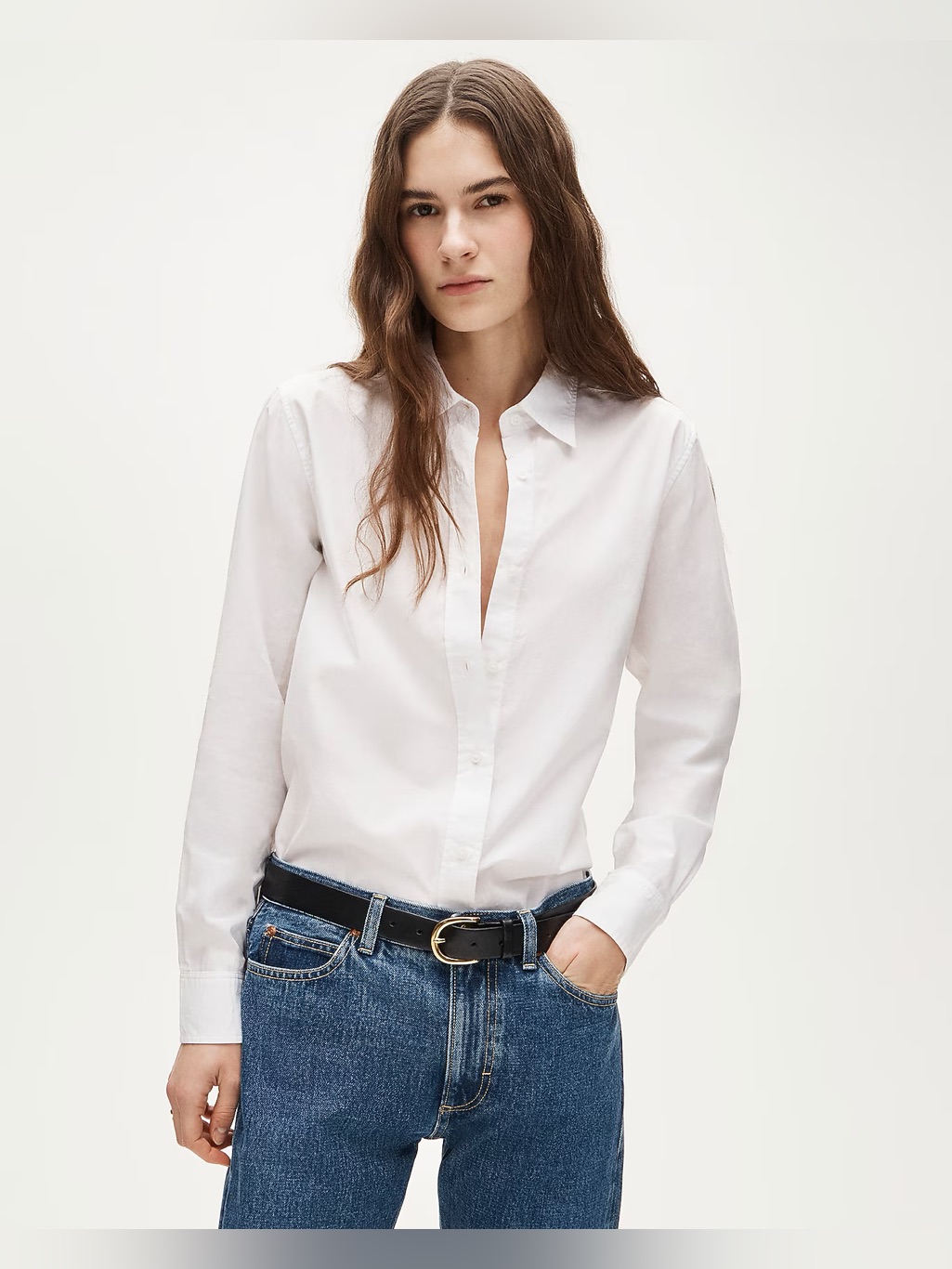 J.Crew Jules Classic-Fit Button-Up Shirt In Cotton Poplin In White